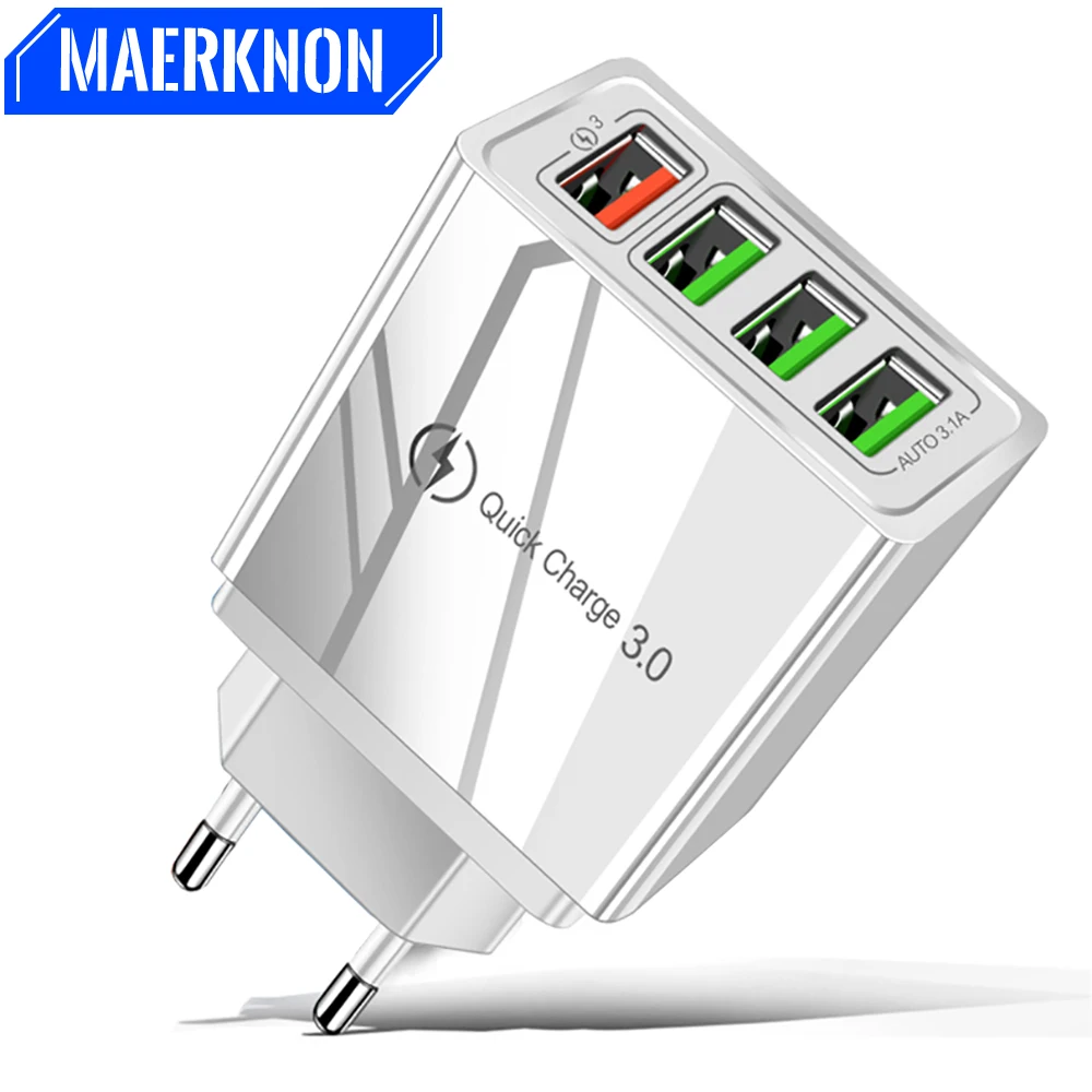 Caricabatterie Usb Quick Charge 3.0 Per Iphone Xr X 7 8 Huawei P20 Tablet Qc 3.0 Caricabatterie Rapido Da Parete Adattatore Spina Ue Per Samsung A50 A