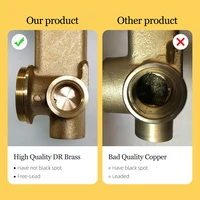 ก๊อกน้ําอ่างล้างหน้าห้องน้ําอ่างล้างจานแตะติดผนังทองเหลือง Matt สีดําเดี่ยวร้อนเย็นสีขาว Rose Gold ชุด 6