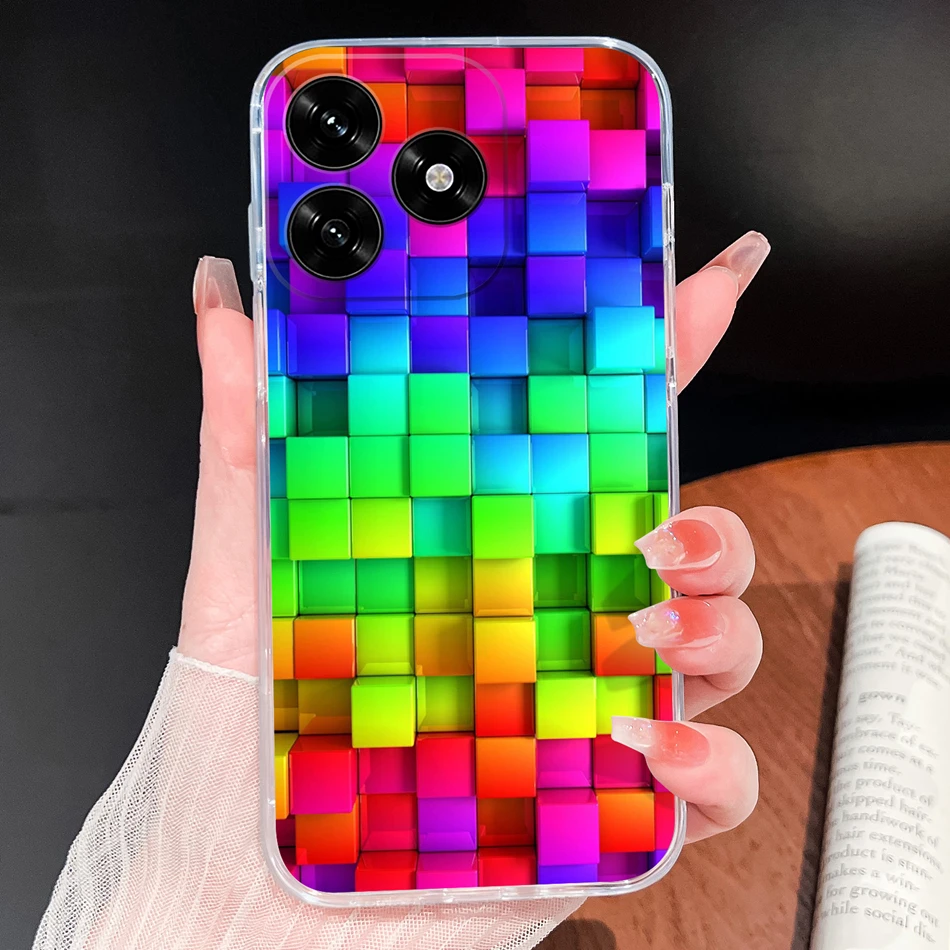 Gradient Color Soft Silicone Clear Phone Case - Lightweight Protective Cover