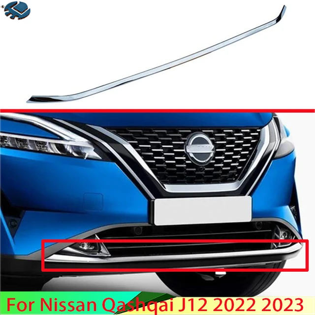 For Nissan Qashqai J12 2022 2023 Car Accessories Abs Chrome Plated Before  The Bar Bumper Cover Shield Trim Molding Lower Grille - Chromium Styling -  AliExpress