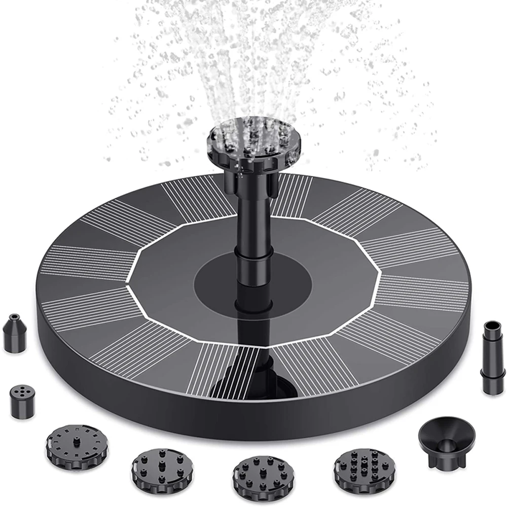 

Mini Solar Water Fountain Pool Waterfall Fountain Garden Decoration Outdoor Bird Bath Solar Powered Floating Water Courtyard