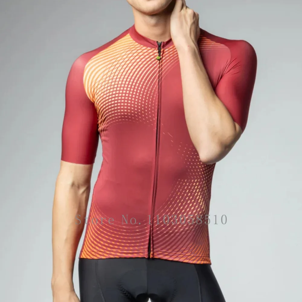 MEN Summer Cycling Jersey Breathable Elastic Sleeve Bicycle Jersey Man Outdoor Sport Road Bike Cycling Clothing Maillot Ciclismo 2