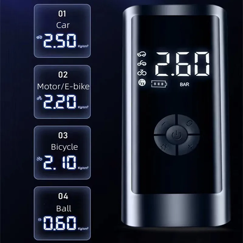 

12 Volt Wireless Digital Auto Tire Inflator Cordless Mini Portable Electric Bicycle Car Air Compressor Pump for Car Inflatables