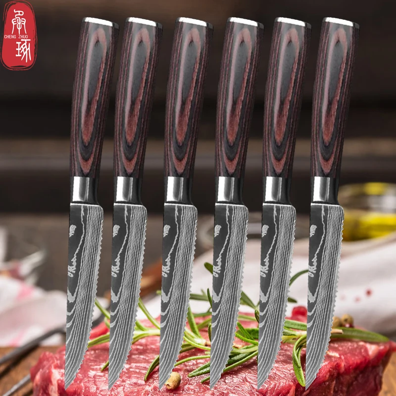 Zassenhaus 70804 Set Di 4 Coltelli Da Bistecca In Acciaio Inox Con Manico In Legno Pakka - 3