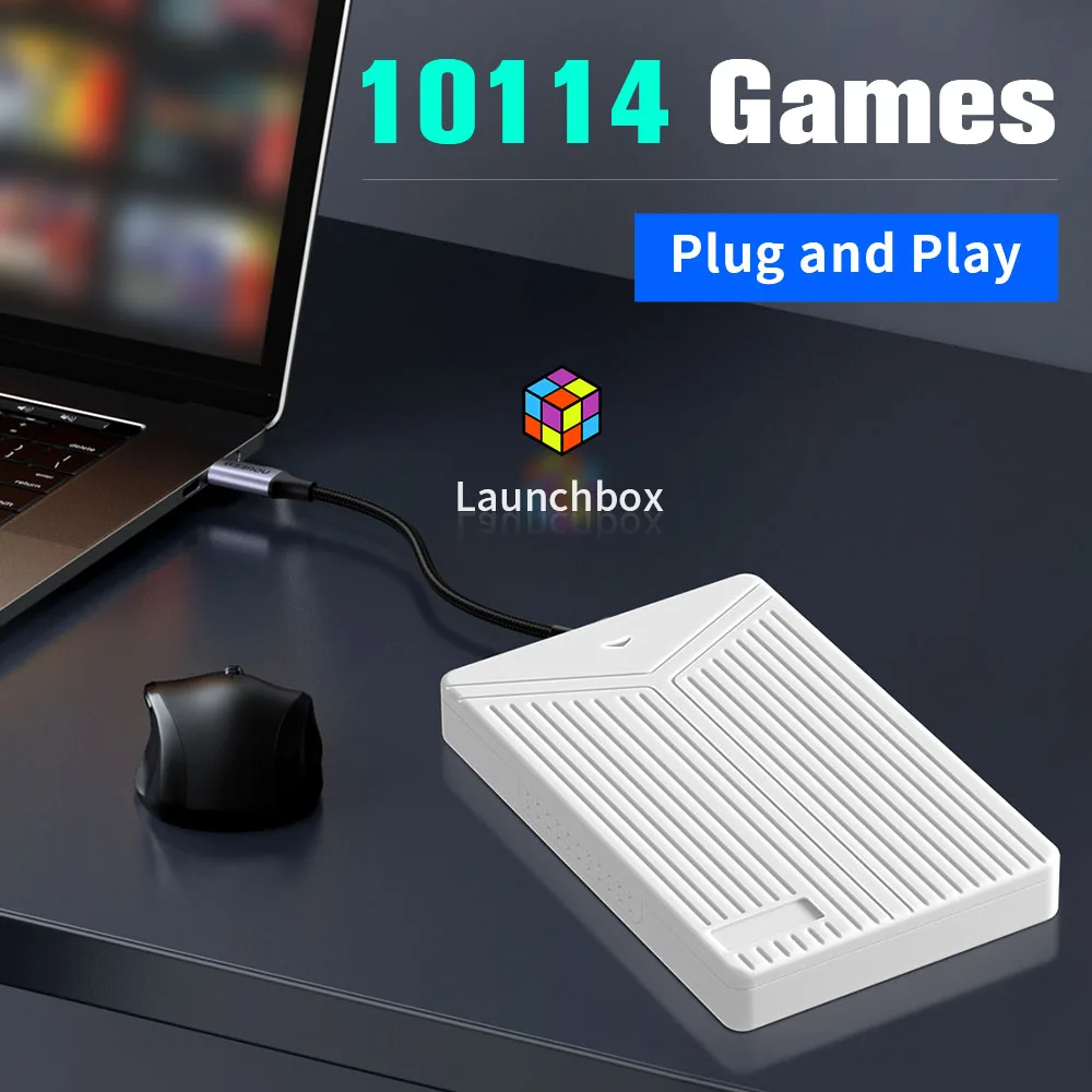 

JMachen Launchbox Game System 4T HDD Retro Game Console for PS4/PS3/PS2/PS1/WII/WIIU/N64/SS 17 Emulator＆10114 Games for Windows