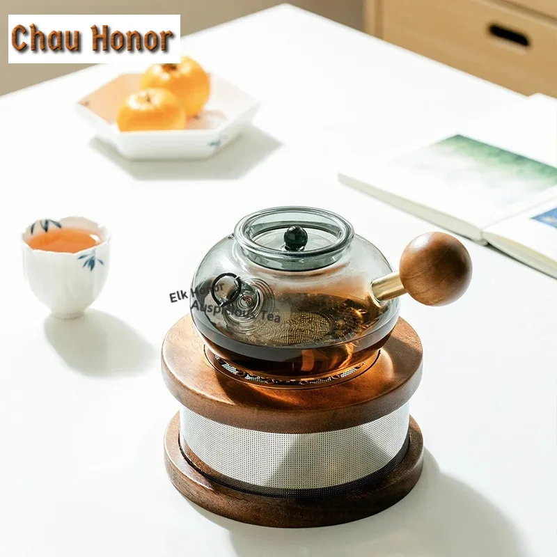 Walnut Warmer Tea Stove Samovar Candle Camping Portable Tea Stove Travel Outdoorflat Catering Tea Heater Kitchen Accessories