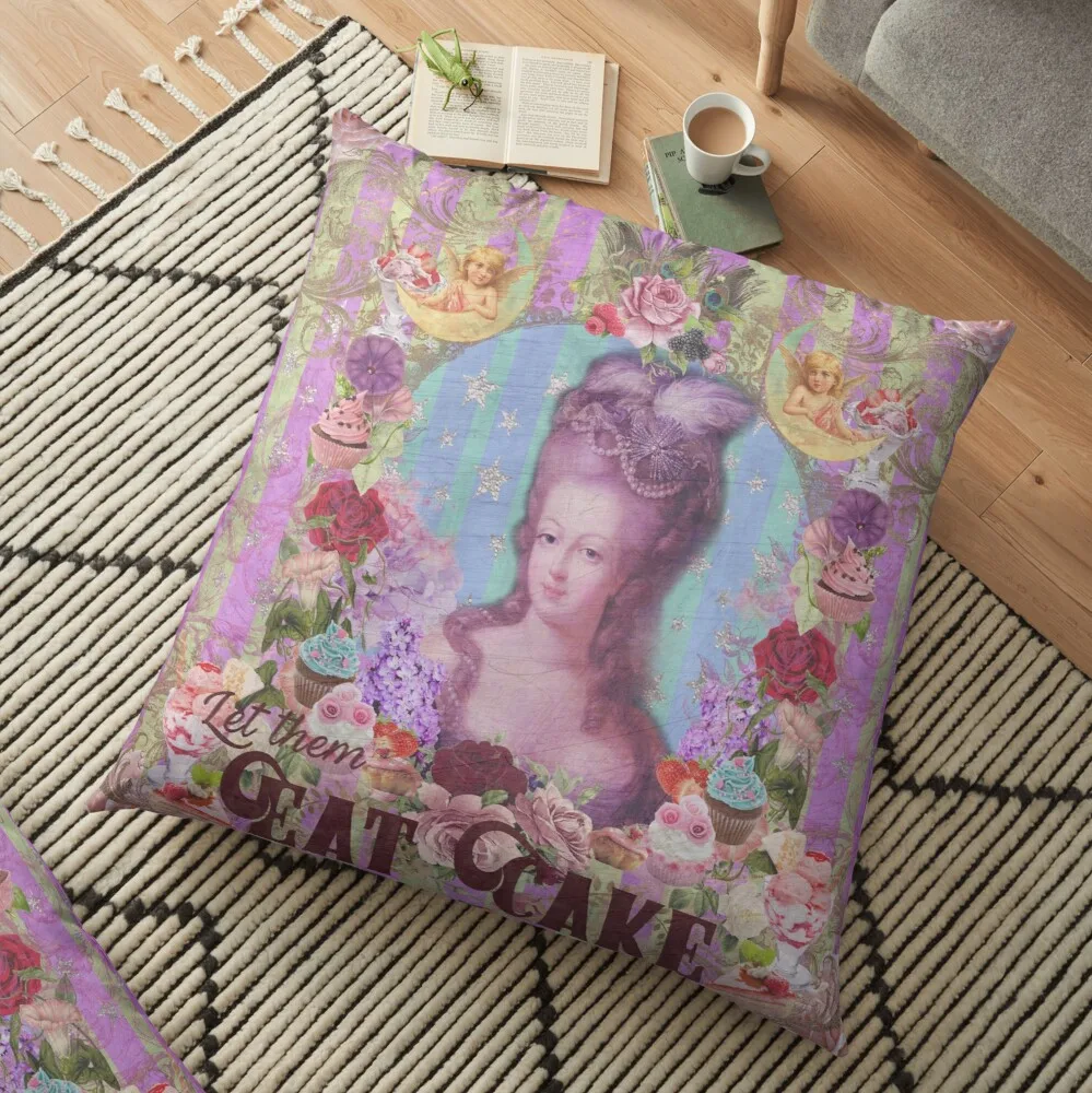 

Let Them Eat Cake - Marie Antoinette Floor Pillow Cushions For Children Cushions Cover