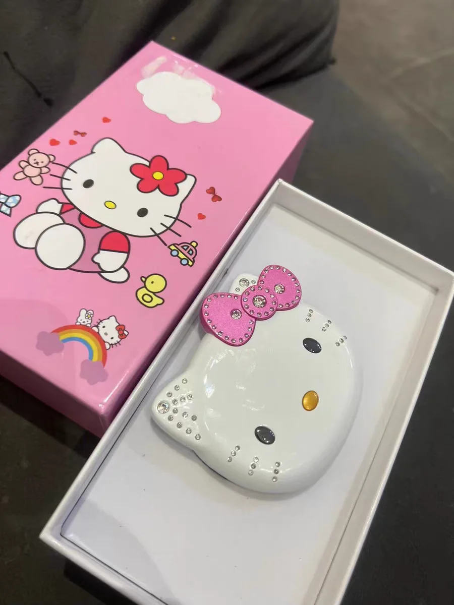 Kawaii Sanrioed Hello Kitty Flip Phone Cartoon Cute Children Taiml