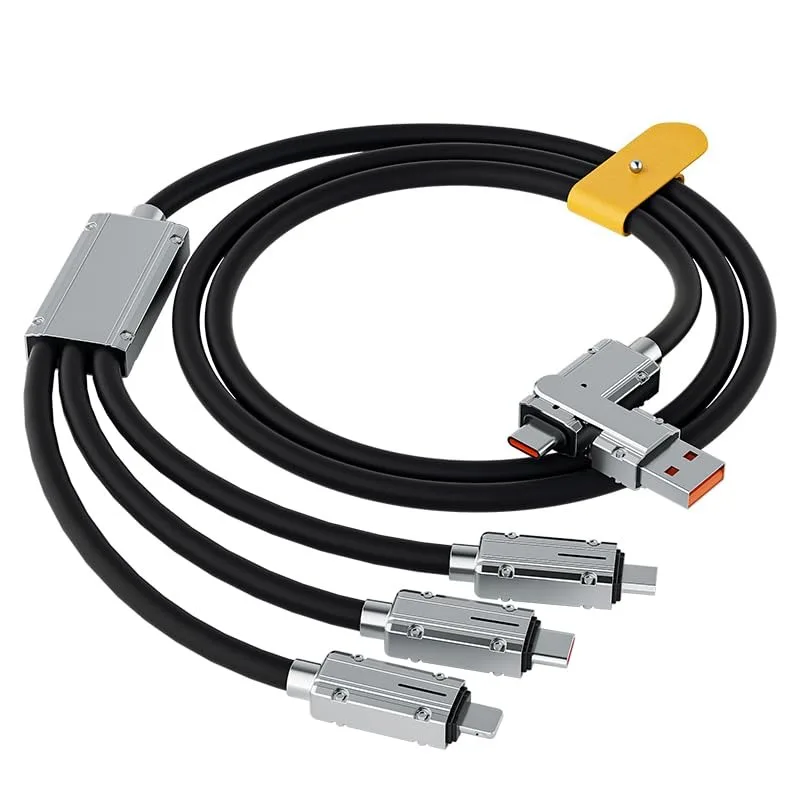 AEVYVKV 5-в-1 USB-C к Micro USB/Lightning Кабель для быстрой зарядки 120 Вт 4 фута Универсальный