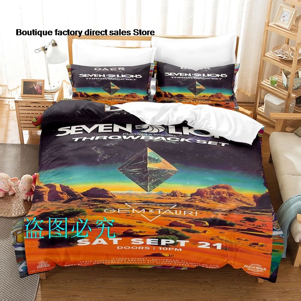 HOT Seven lionsBedding Set Single Twin Full Queen King Size Bed Set Aldult Kid Bedroom Duvetcover Sets 3D Anime Bed Sheet Set 4