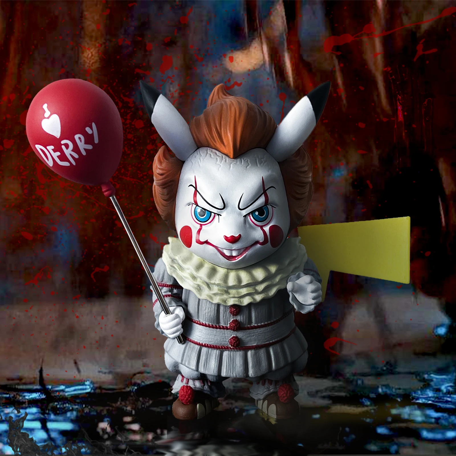 

New Pokemon series Pikachu Cosplay Stephen King's It Pennywise Action Figure kid Toys Halloween Gift Doll