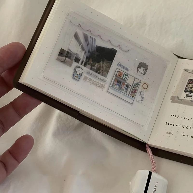 Japanese Style Brown Pocket Book - Simple & Portable Mini Notebook Diary