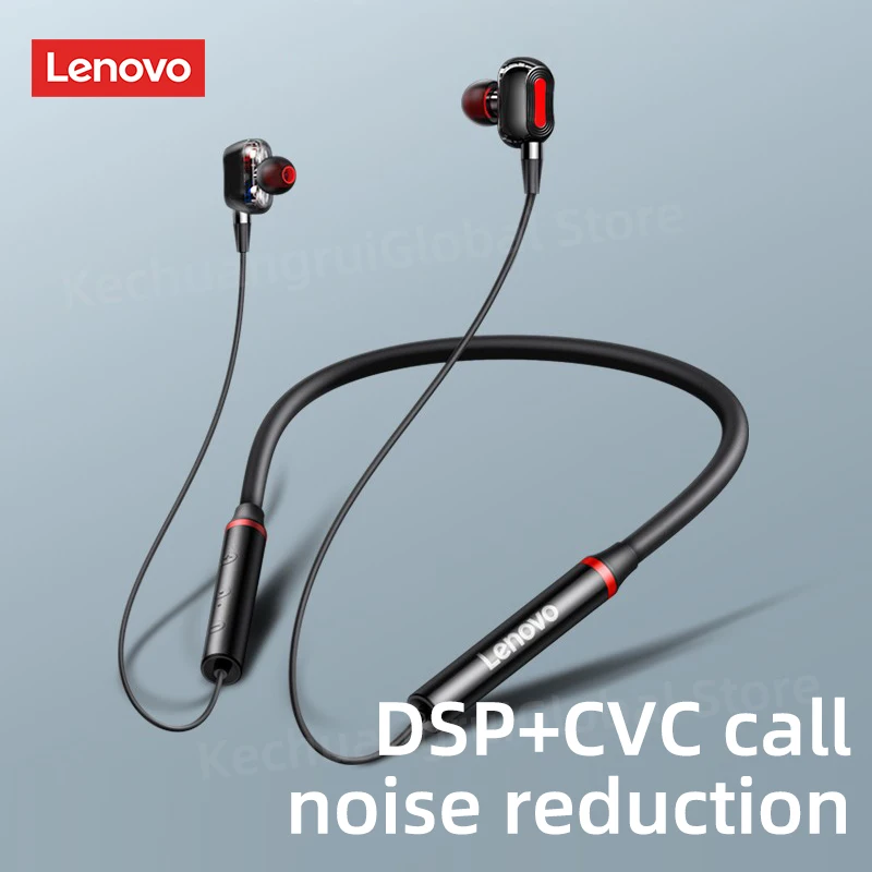 Original Lenovo He05 Pro Wireless Bluetooth Earphones Magnetic Neckband Earbuds Hifi Sound Sports Headphones Ipx5 Waterproof, Alina Gadgets