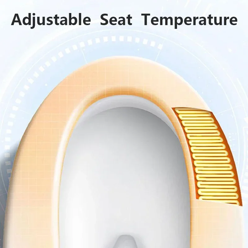 Smart Bidet Toilet Seat for Bathrooms Heated Seat Slow Close