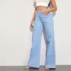 2024 Women'S High Waist Wide Leg Straight Leg Jeans Slim Fit Casual Home Drape Jeans Commuting Fashion Denim Pants For Women 2