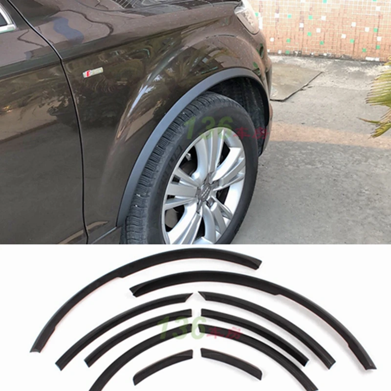 Per Audi Q7 Rsq7 Sline Sq7 2006 - 2015 Pu Nero Passaruota Ferry Sopracciglia Car Arch Wheel Palpebre Fender Flares Strip Trim