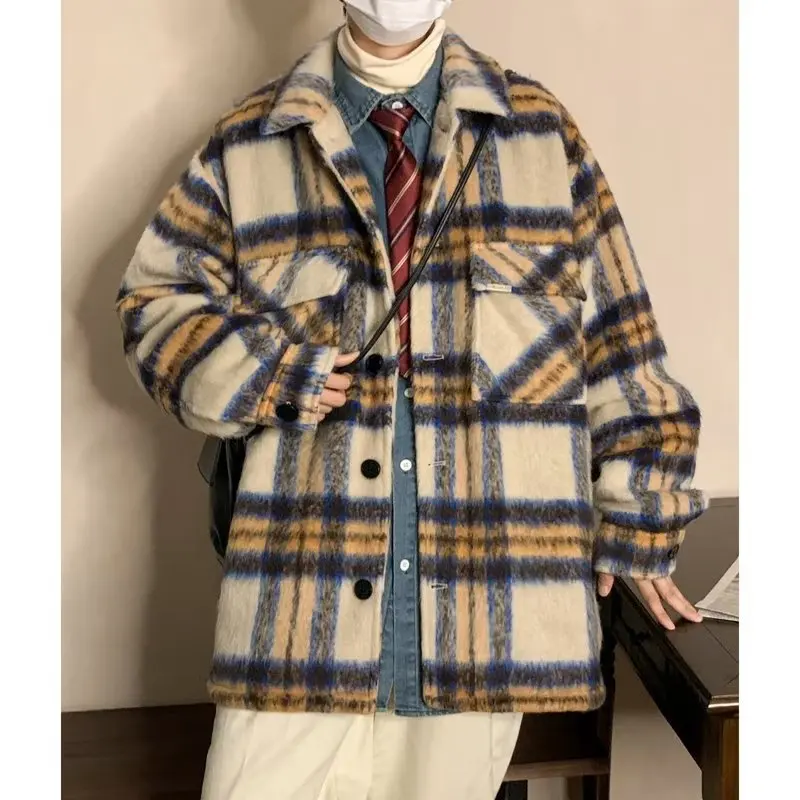 

Men's Long Sleeve Button Down Shirt Jacket, Men's All-match Outwear For Spring Fall Winter