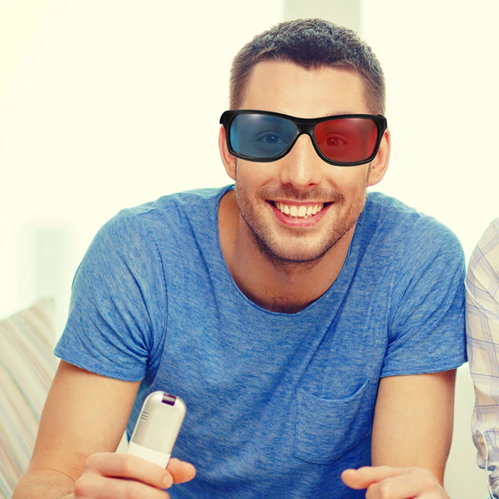 Video Glasses Red- Blue 3d Glasses Red Blue Lens Stereoscopic 3d Movie Red 3D Movie Game