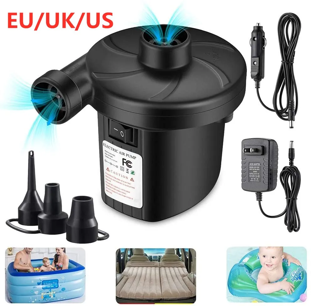 Portable Inflatable Pump Electric Air Mattress Camping Pump Car Air Compressor Pump Quick Filling Air Pump For Car Home Use