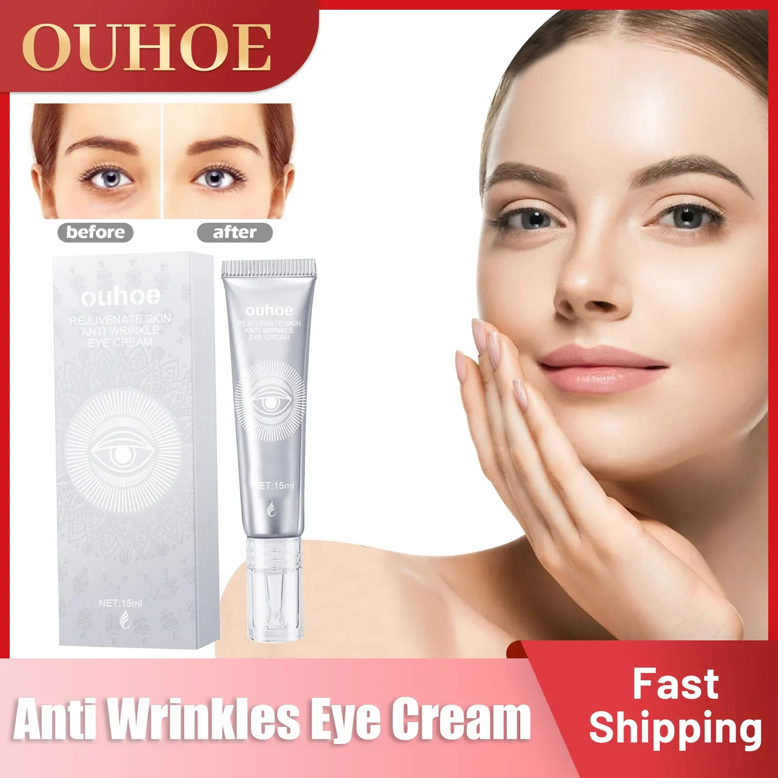 Anti Wrinkle Eye Cream Remove Dark Circles Fine Lines Reduce Eye Bags Puffiness Anti-Aging Whitening Moisturize Eye Care Product