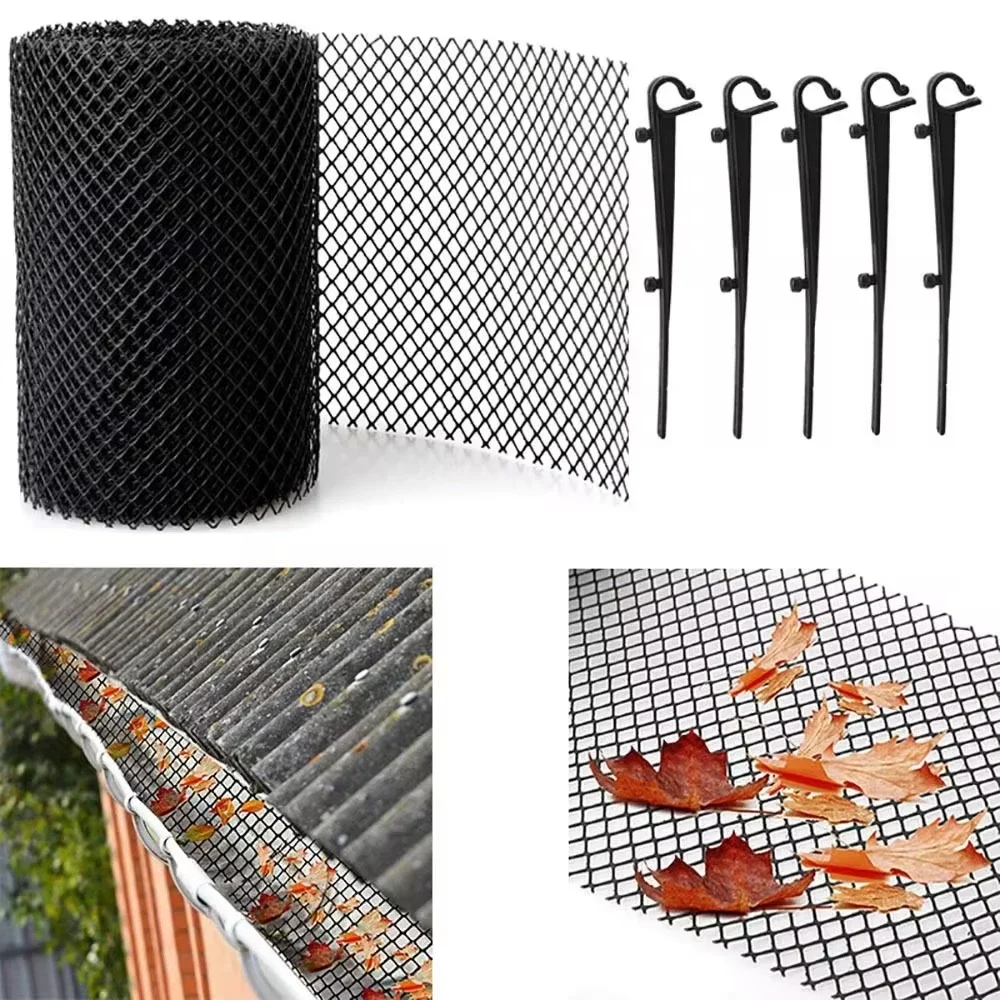 15cm&times;6m Anti-Falling Net Mesh Strainer Filter Cover Protection Netting Downspout Guard Gutter Guard Leaf Filter Gutter Screen