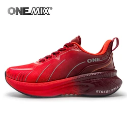 Unisex Air Cushion Road Running Shoes - Lightweight Outdoor Sport Trainers - 8.5 (Red)