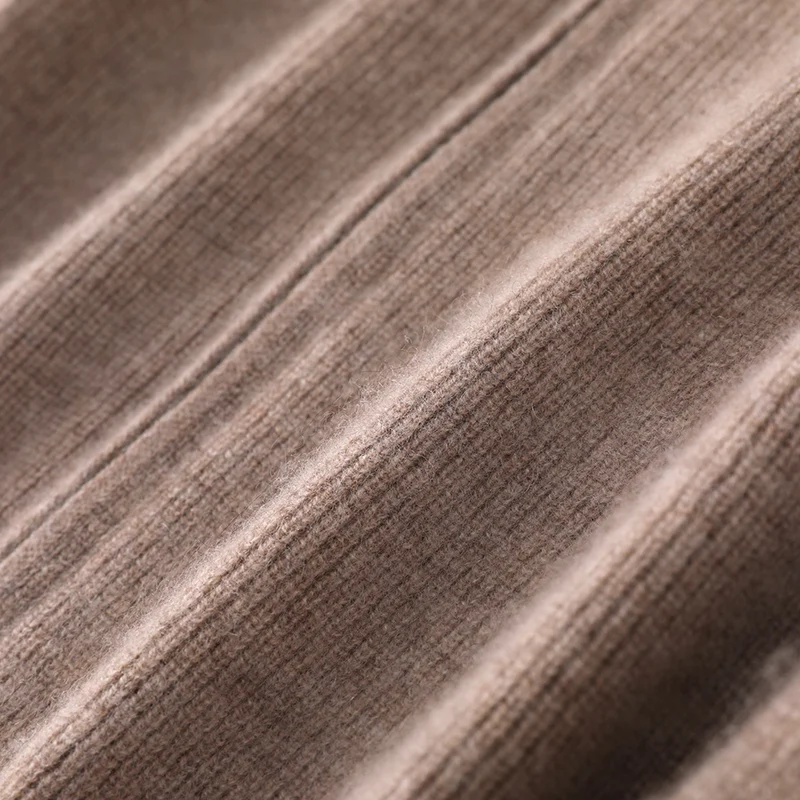 Zipper stripe 100% Merino wool Fall/winter Cashmere sweater Women's o neck cardigan warm bottom knit shirt top 4