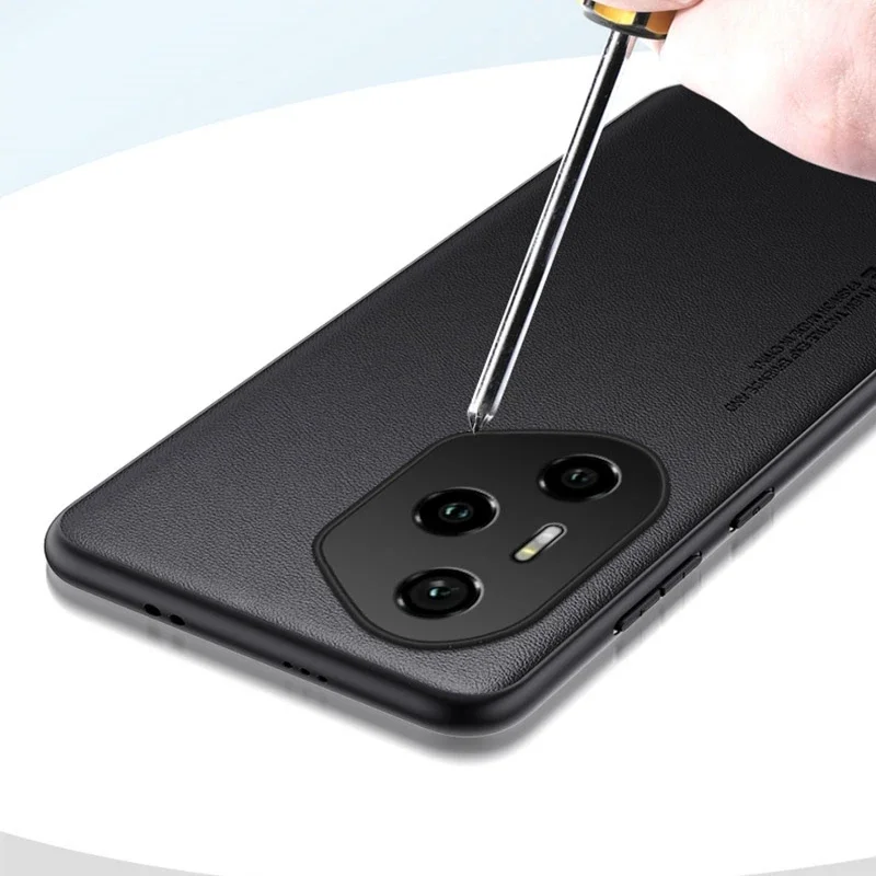 Carbon Fiber PU Leather Anti-Shock Matte Bumper Case