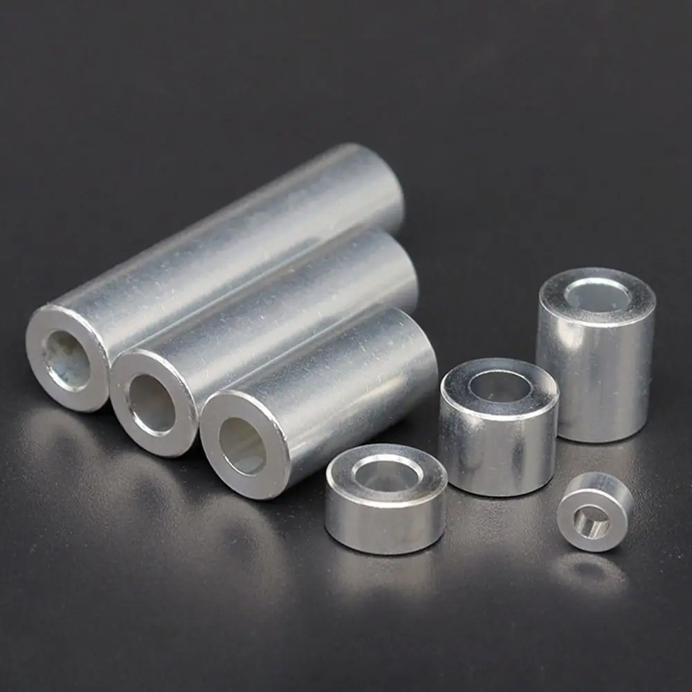 20Pcs/Pack Non-threaded Bushing Gasket Round Flat Aluminum Alloy Washer CNC Sleeve M3 M4 M5 For RC Model Part Stand-off Spacer