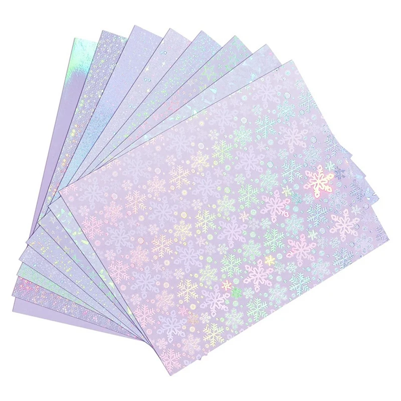 

Виниловые 64 листа, голографические наклейки, прозрачные виниловые самоклеящиеся листы, прочный пленочный ламинат 8,25x11,7 дюйма