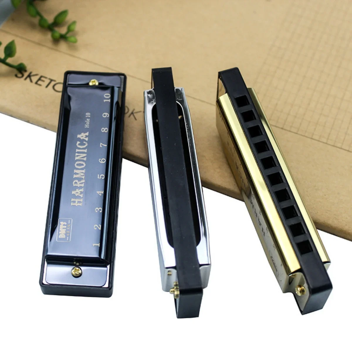 professional 10-hole harmonica, Metal organ for mouth, musical instruments for beginners Ocarina Harmonica mouth Armonica Flute