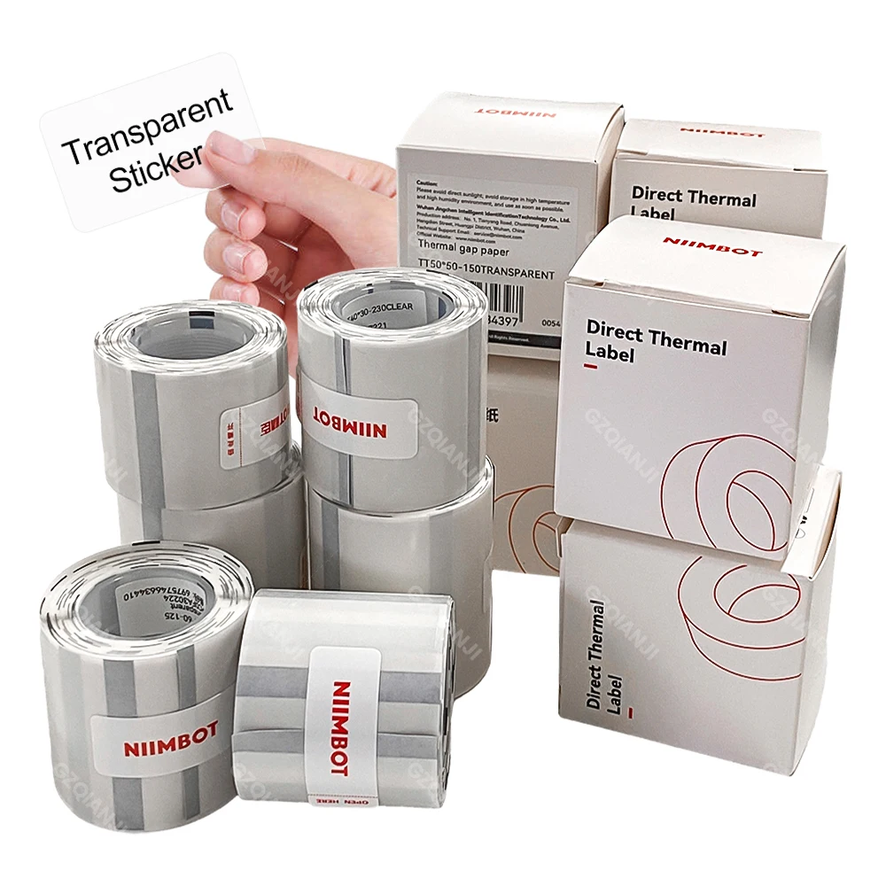Description Picture 2 of itemNiiMbot B21 B1 B203 B3S Thermal Label Printer Transparent Label Rolls Waterproof Sticker Category Barcode Price Size Name Tag