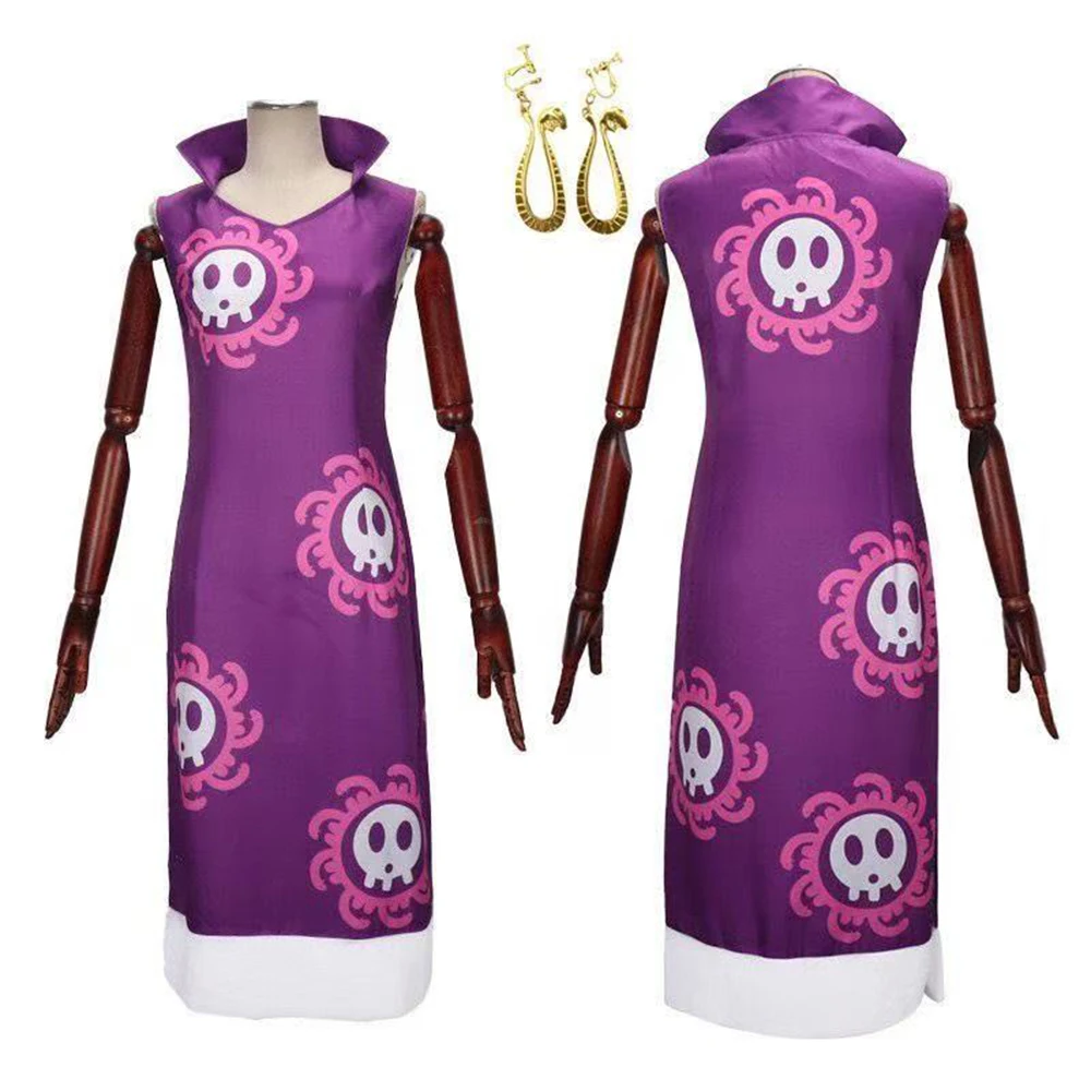 One Piece: Boa Hancock | Purple Snake-themed Dress Cosplay Costume Set 24 One Piece Boa Hancock Purple Snake-themed Dress Cosplay Costume