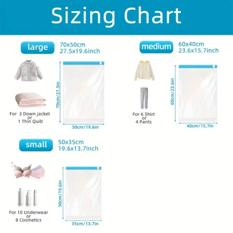 Storage Bag Travel Roll-Up Compression Bags Reusable Vacuum Storage Organizers Bag Save Space Roll-Up Compression For backpack Luggage