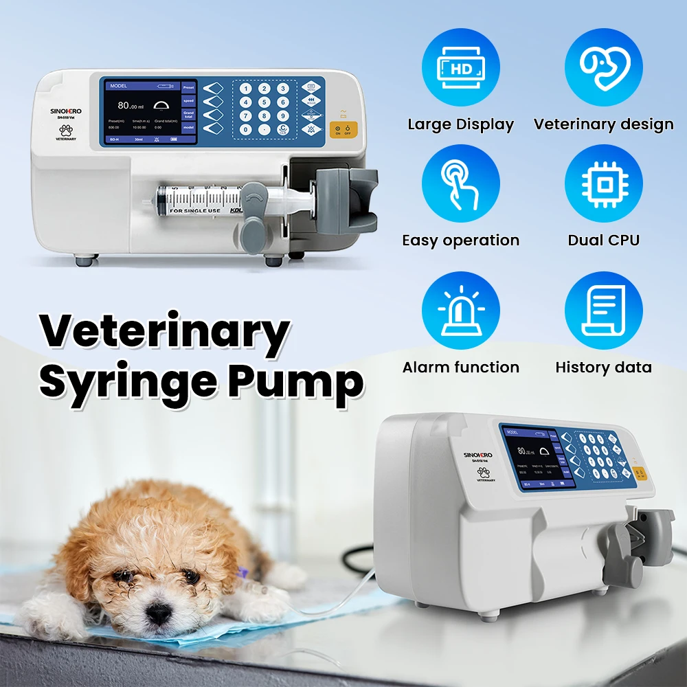 Veterinary Syringe Pump Infusion Pump 3.5 Inch LCD Auto-Recognition syringe pump