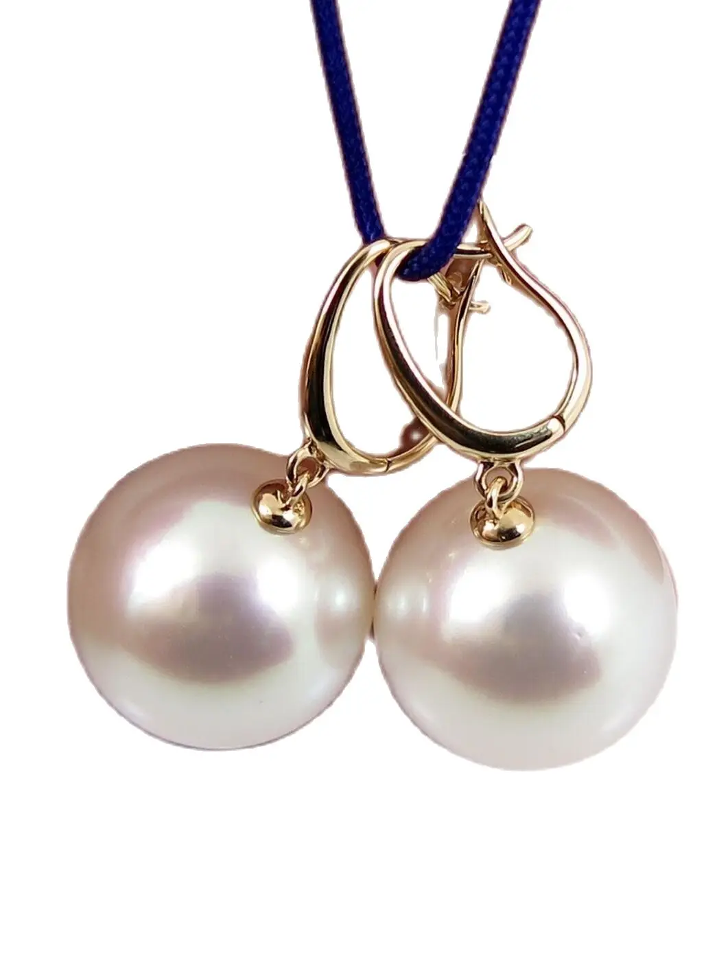 

12-13mm AAA Authentic White South Sea Pearl Earrings 925S