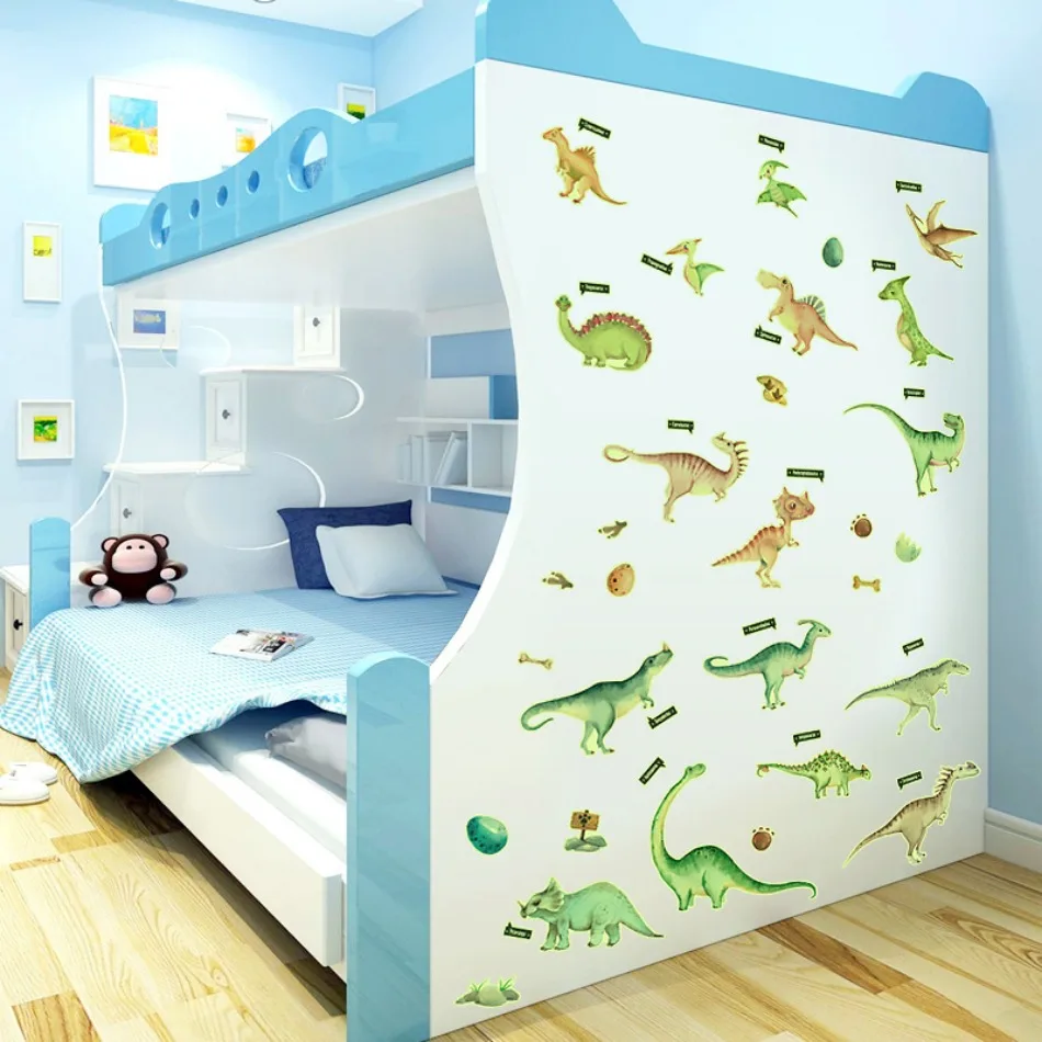 Glow Dinosaur Wall Decal Glow Cartoon Animal Fluorescent Decal Sticker Children's Room Bedroom Decoration Sticker