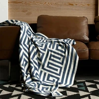 Nordic Throw Blanket Geometric Jacquard Knitted Blanket Bed Sofa Decorative Outdoor Camping Blanket Plaid Bedspread Tapestry 5