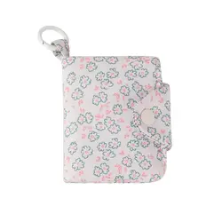 Chic Floral Coin Purse & Card Holder - Portable Korean Fashion (Beige Flower)