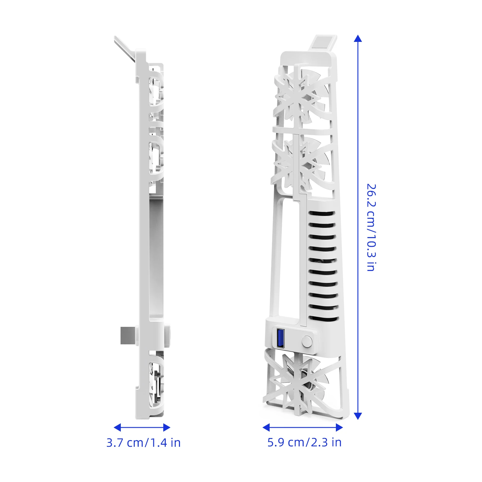 Cool Gaming Silent Fan P5175 for PS5 Slim with Multi -Color RGB Colorful Light Mode&3 Lamp Turbocharged