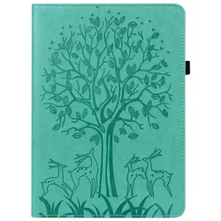 Floral Tree Tablet Case with Card Slots & Stylus Holder - 11.5 Inch for Honor Pad X8 Pro (Green deer yx)