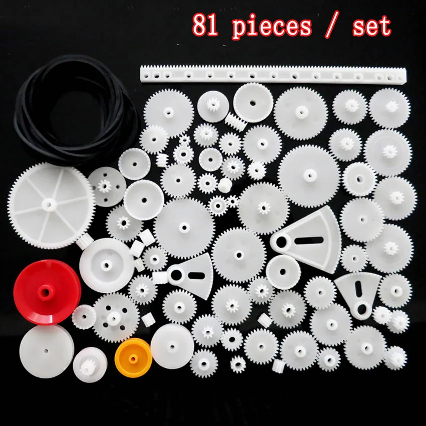 Lot De 49 Engrenages Plastique Pour Moteur RC – Tailles Variées (5 à 29 Mm) – Accessoire Réparation Modélisme – Blanc