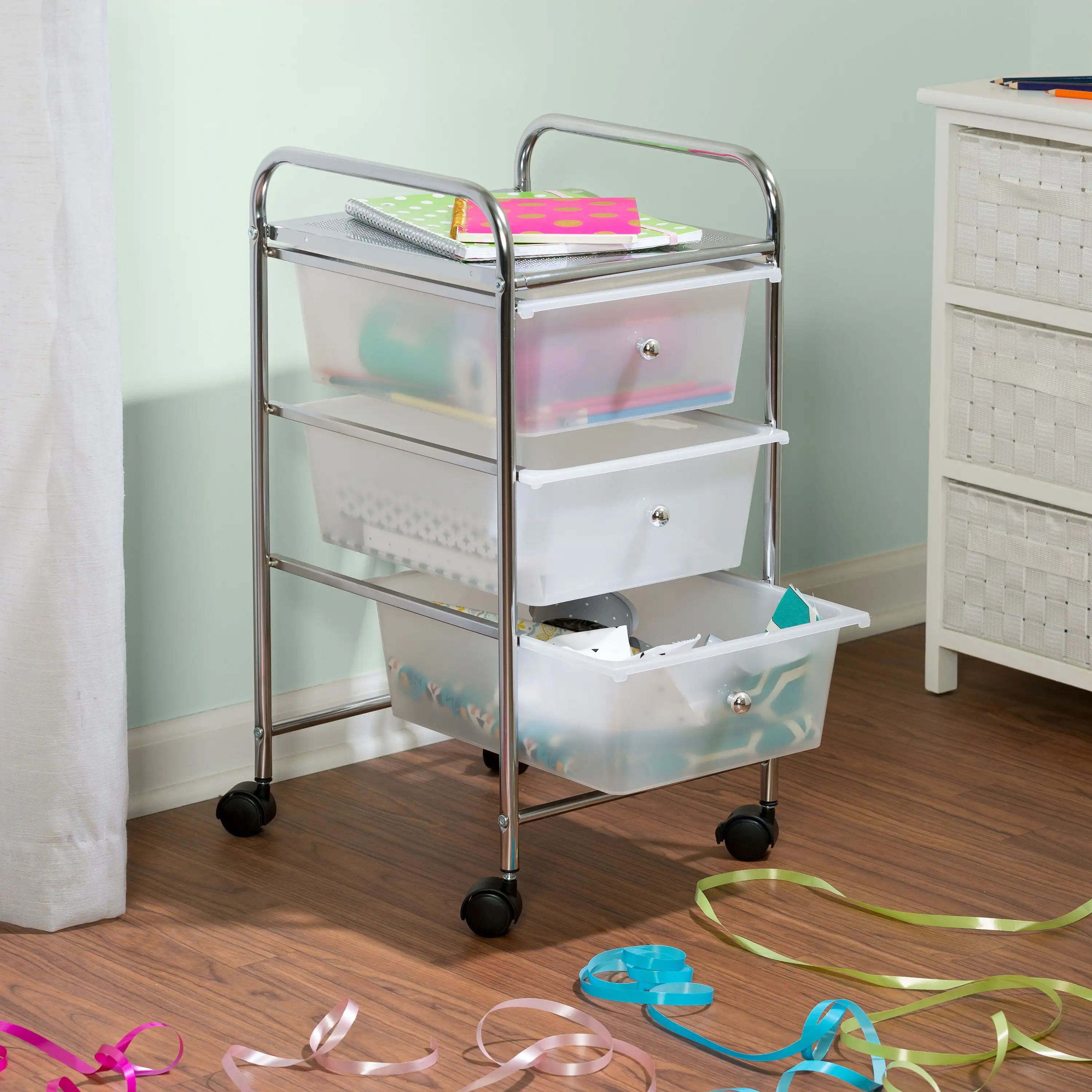 

Honey Can Do 3 Drawer Rolling Storage Cart