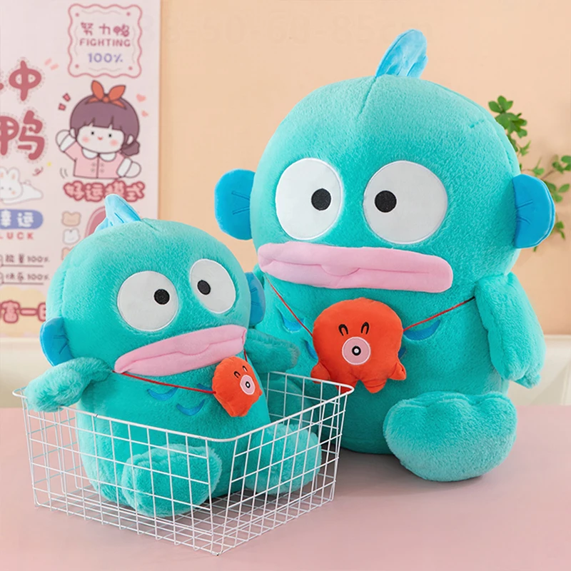 Hot 45/65cm Sanrio  Hangyodon Cartoon Plush Toy Hanton Plush Dolls Throw Pillow Birthday Gift Kids Friends Halloween Decoration