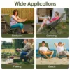 Portable Camping Rocking Chair 198LBS Weight Capacity Included Carry Bag High Back Rocker Chair For Patio Fishing Beach Lawn Tra 6