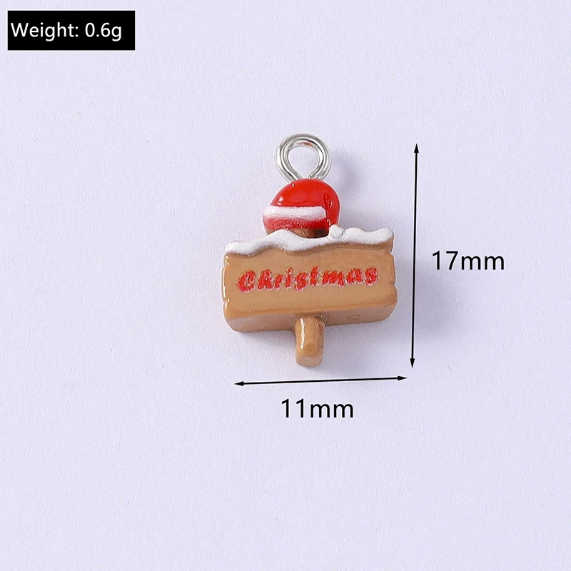 Duarte 20 Teile/los Nette Harz Weihnachten Santa Claus Baum Deer Charms Anhänger für Schmuck Machen Halsketten Ohrringe DIY Handwerk Geschenk – Detail 13