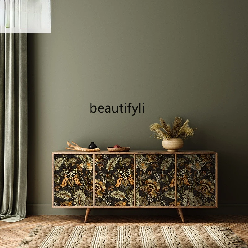 Pegatina decorativa de flores de lujo para pared, armario, muebles Estilo Vintage - AliExpress