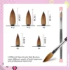 Saviland 5pcs Acrylic Nail Brush Set Acrylic Nail Brushes for Acrylic Application Professional Round Shaped Nail Acrylic Brushes 2