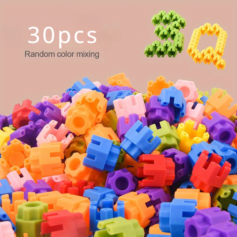 Sześciokątne klocki dla dzieci kolorowe zabawki do budowania łodyg dla dzieci uczących się w przedszkolu edukacyjne zabawki łączące