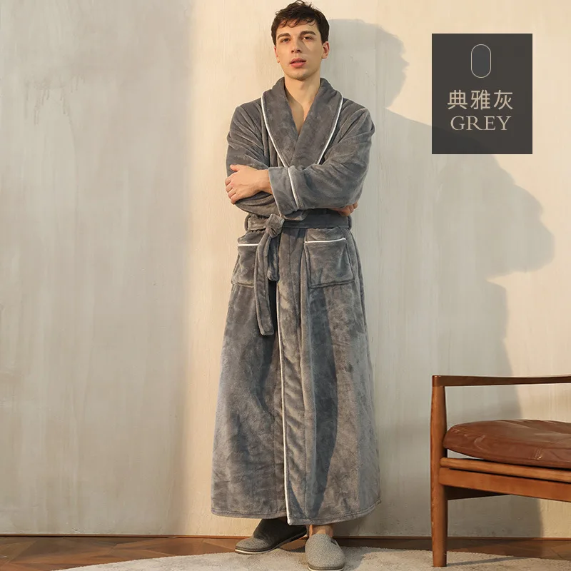 Plush Flannel Bathrobe for Women Long, Warm, Winter Night Robe 14
